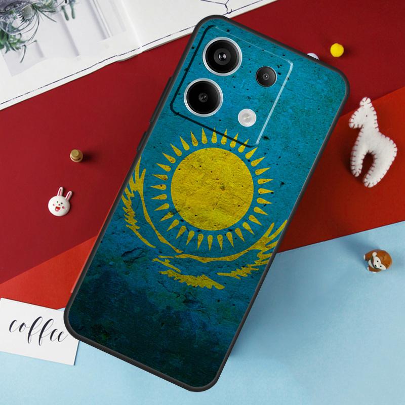 Чехол с флагом Казахстана для Xiaomi Redmi Note 13 12 10 8 9 11 Pro 12S 10S 11S Redmi 13C 10A 10C 9C 12C Cover