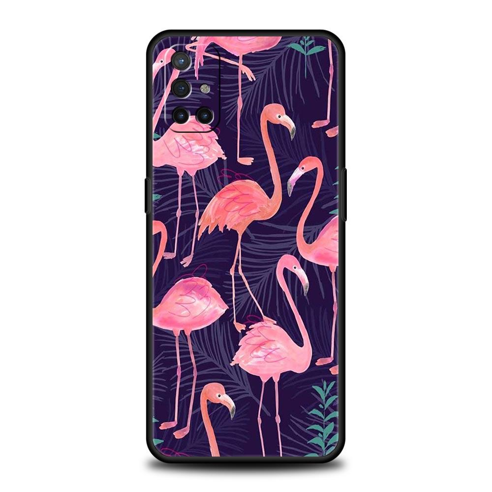 Милый Чехол для Телефона с Листьями и Розовыми Фламинго для OnePlus 12 11 10 9 8 7 7T Pro 12R 10R 9RT 9R 8T Nord N100 N200 N10 2T CE 2 5G