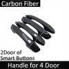 Carbon Fiber Door Handle Cover Trim for Volkswagen VW Tiguan MK2 AD BW 2016~ Car Protective Accessories Stickers