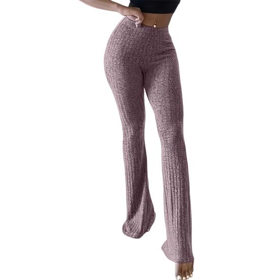 Женские штаны для йоги с высокой талией, расклешенные широкие леггинсы, однотонные спортивные штаны с эластичным поясом, повседневная одежда