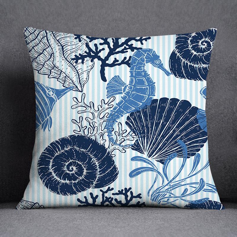 Наволочка с изображением морского животного и русалки, украшение для дома, квадратная наволочка, украшение для дома и офиса, наволочка