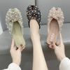 Fashion For Women 2024 Loafers Glitter Slides Ladies' Slippers Peep Toe Flat Shoes Female Pantofle Fashion Jelly New Luxury