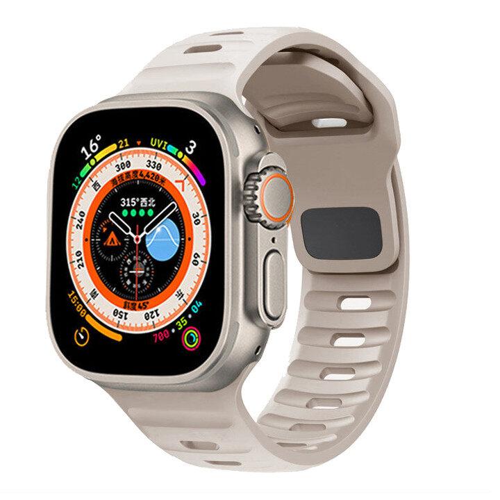 Спортивный ремешок для Apple Watch Ultra band 49 мм 45 мм 40 мм 44 мм 42 мм 41 мм 38 мм Силиконовый браслет с отверстием для воздуха iWatch Serie 8 7 6 SE 5 4 3