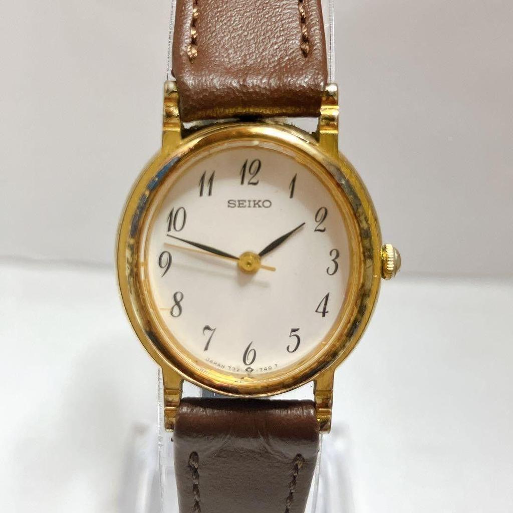 Б/у Рабочее состояние Женские кварцевые наручные часы SEIKO 7321-6070 новая батарейка