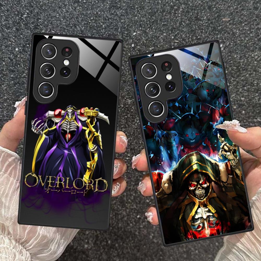 Overlord Ainz ooal Gown Phone Case for Samsung Galaxy S25 S24 S23 S22 S21 S20 Note20 Plus FE Ultra Glass Colorful Cover Cover