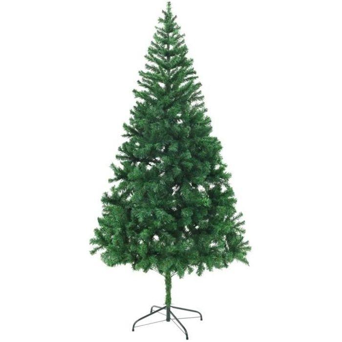 VidaXL Arbre de Noël artificiel et support Acier 210 cm 910 branches