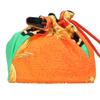 GIANNI VERSACE [Beautiful Condition] Sunburst Jewelry Drawstring Bag Pouch Orange / multicolorUsed