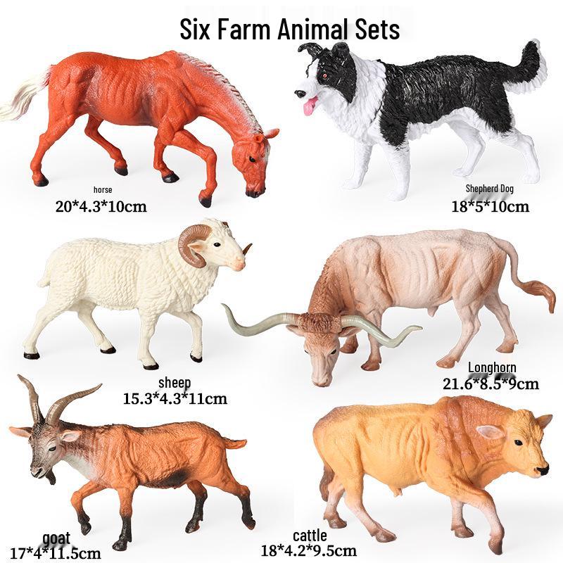 Kids' Wild Animal Figures: Lion, Tiger, Cow, Goat, Rhino, Horse, Leopard, Elephant - Plastic Educational Toys