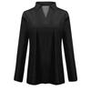 Women's Autumn And Winter Tops V-Neck Solid Color Casual Fashion Top T-Shirt