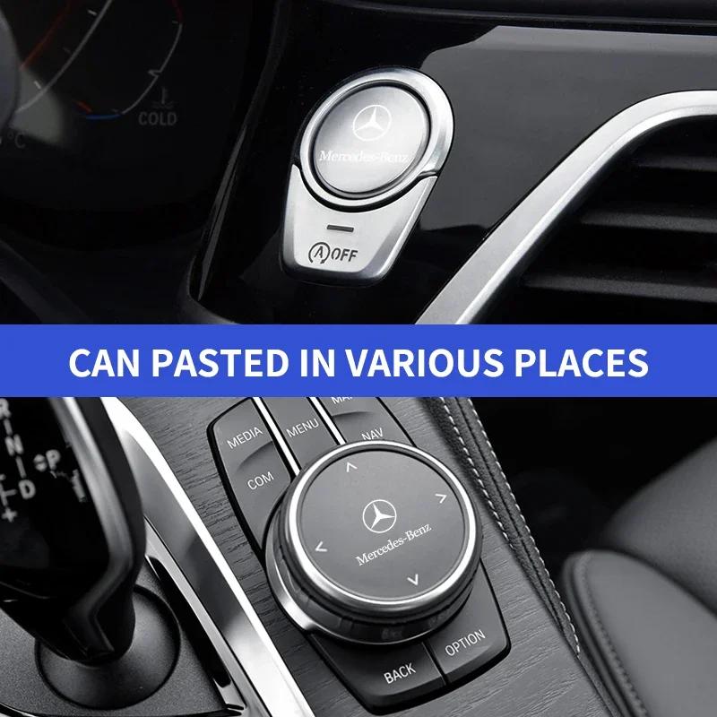 EVW5 10Pcs Car Random post Sticker Steering Wheel Decal Interior Decoration For Mercedes Benz W211 W203 W210 CLA W212 W220 W205
