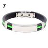 Twinkle Trinket Men's Women's Cool Stainless Steel Rubber Wristband Bangle Clasp Cuff Bracelet
