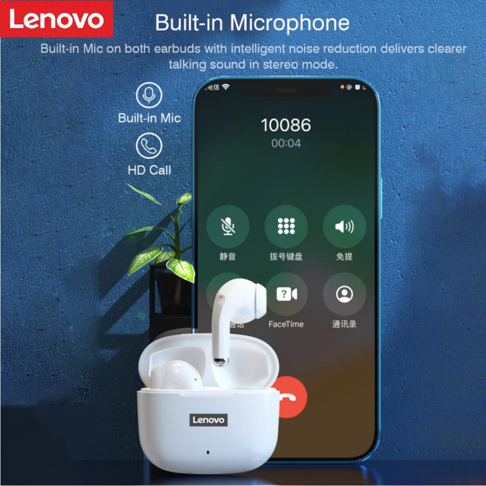 Lenovo LP40 Pro TWS Наушники Беспроводные Bluetooth 5.1 Спортивные наушники с шумоподавлением Сенсорное управление 250 мАч