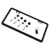 Black and White New ultra-thin License Plate Frame Cover Holder Accessories Crystal and Stainless Steel