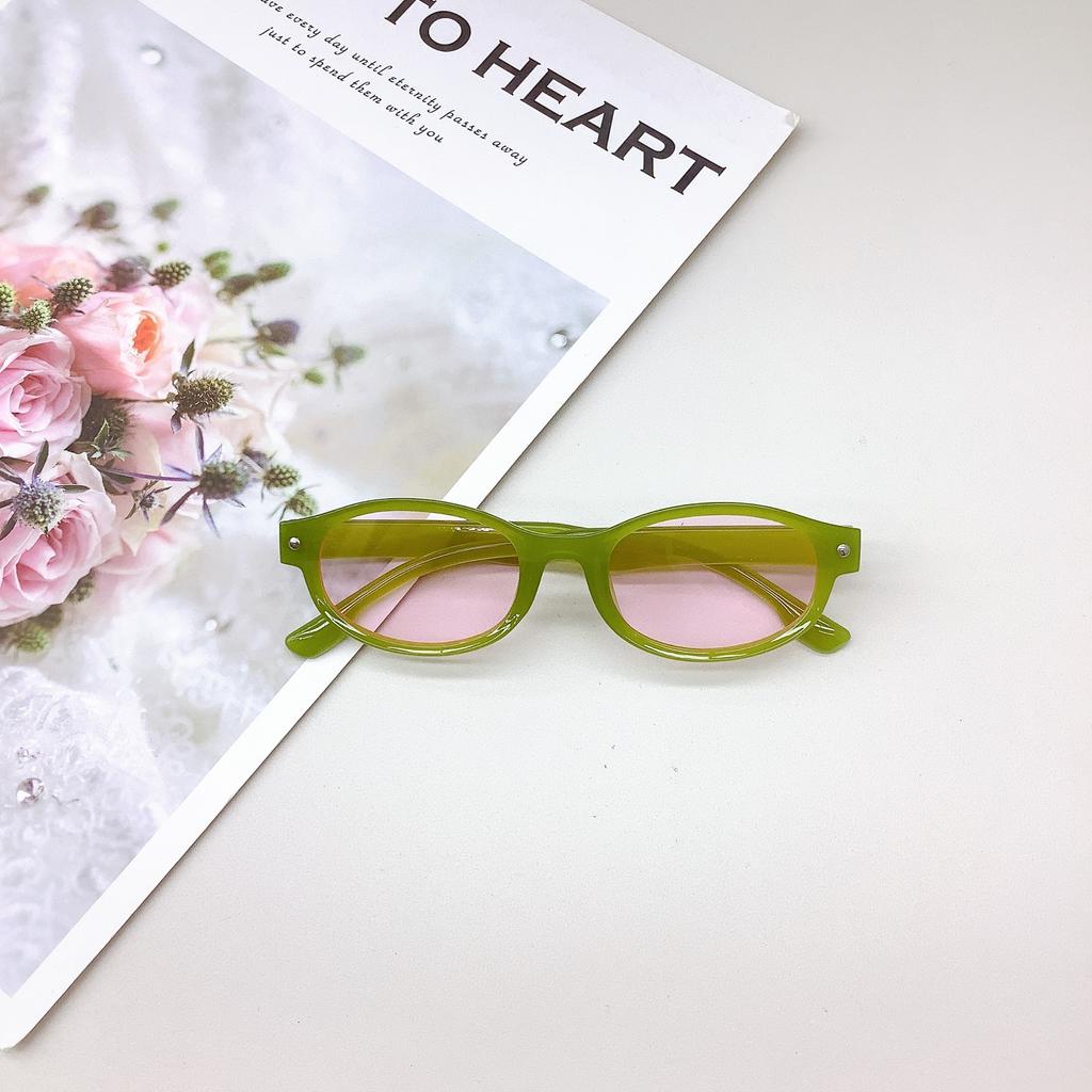 Модные детские солнцезащитные очки в овальной оправе с защитой от солнца и ультрафиолета Uv400, детские солнцезащитные очки для мальчиков и девочек