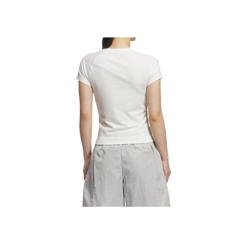 Adidas FOS Short Sleeve T-Shirt Comfortable Versatile Fashion Solid Color Women Tops White KC3771