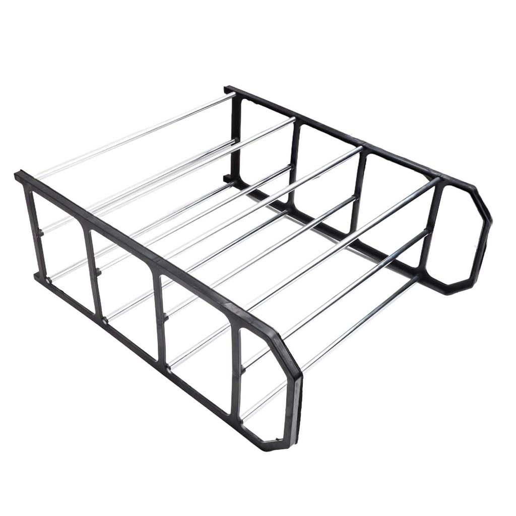 4-layer Metal Shoe Rack Black Easy Assembly Large Capacity Shoe Rack