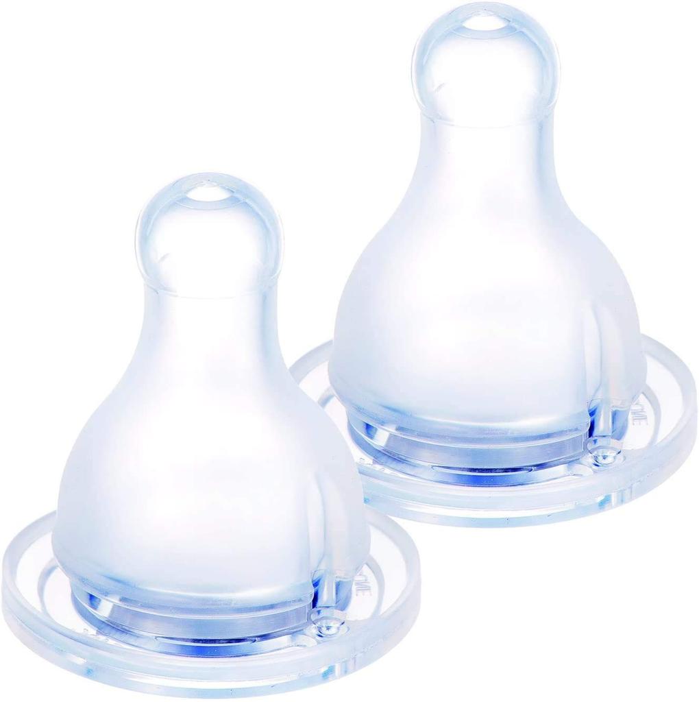 Anpanman Baby Bottle Replacement Nipples, Standard (Round Hole), Pack of 2