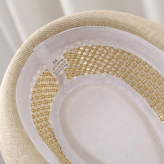 Summer Straw Sun Hat Breathable Woven Material UV Protection Hat with Wide Brim Versatile Summer Accessory