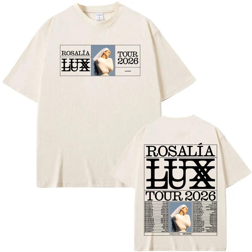 Rosalia Lux Tour 2026 Tshirt 2026 Rosaia Same As Official Website High Quality Teeshirt 100cotton Harajuku Round Neck Tees