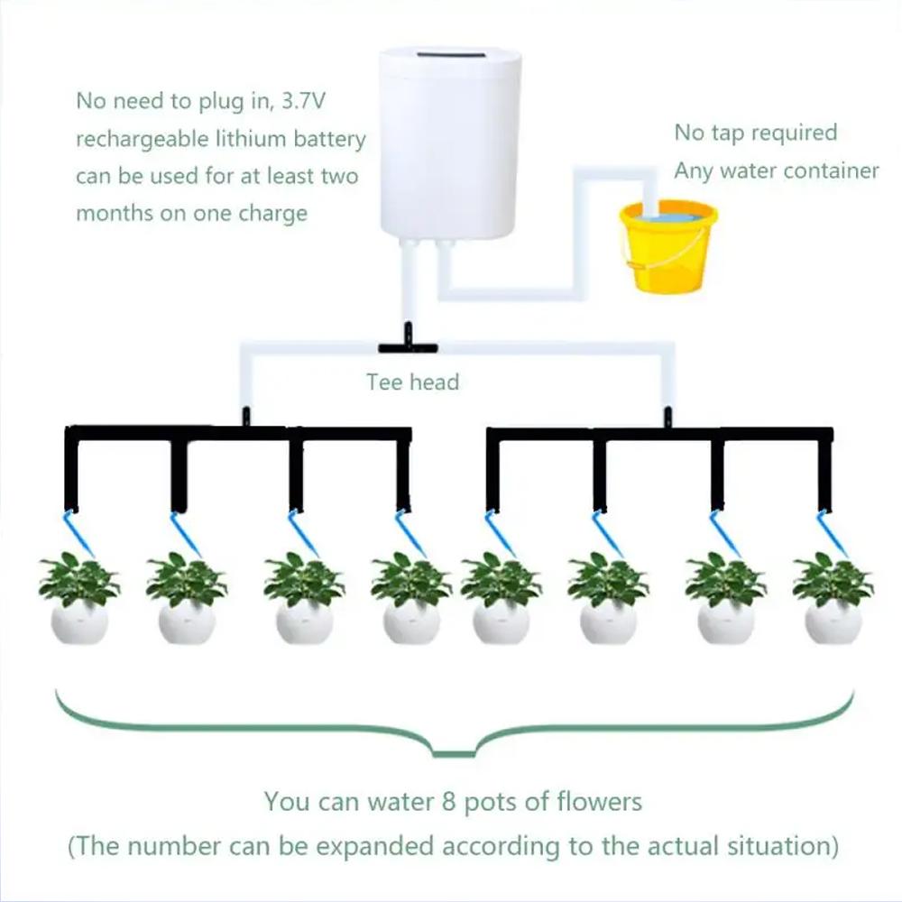 2-8 головок Самополивные комплекты Интеллектуальное капельное орошение Автоматические комплекты для полива Устройство для полива растений Капельница