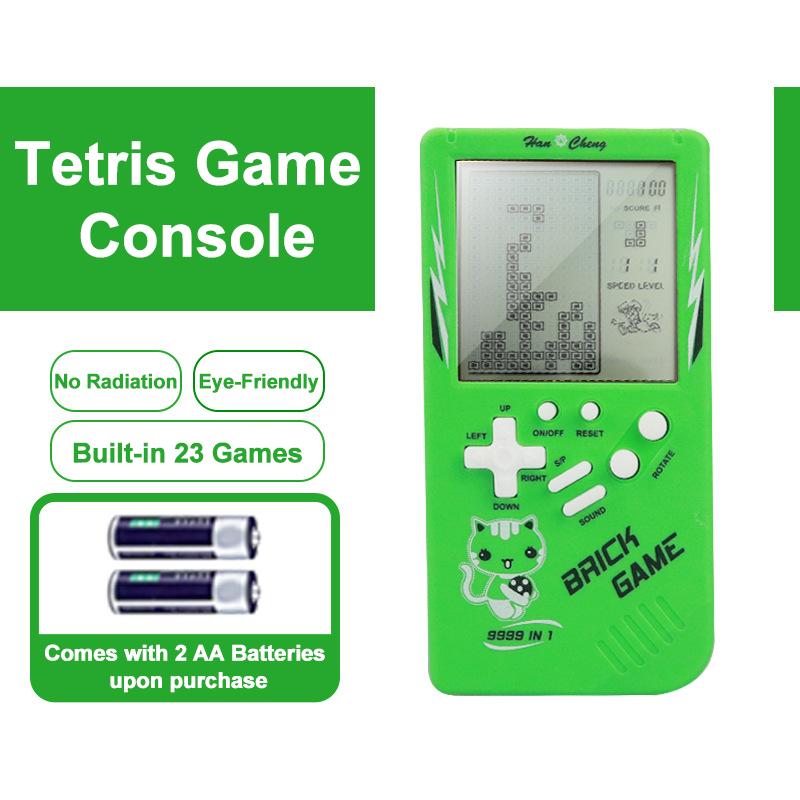 Игровая консоль Retro Tetris Handheld с большим экраном для детей - Классическая электронная игрушка в стиле ретро 80-х/90-х годов