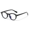 New round street fashion sunglasses, European and American retro simple metal tooth PC sunglasses