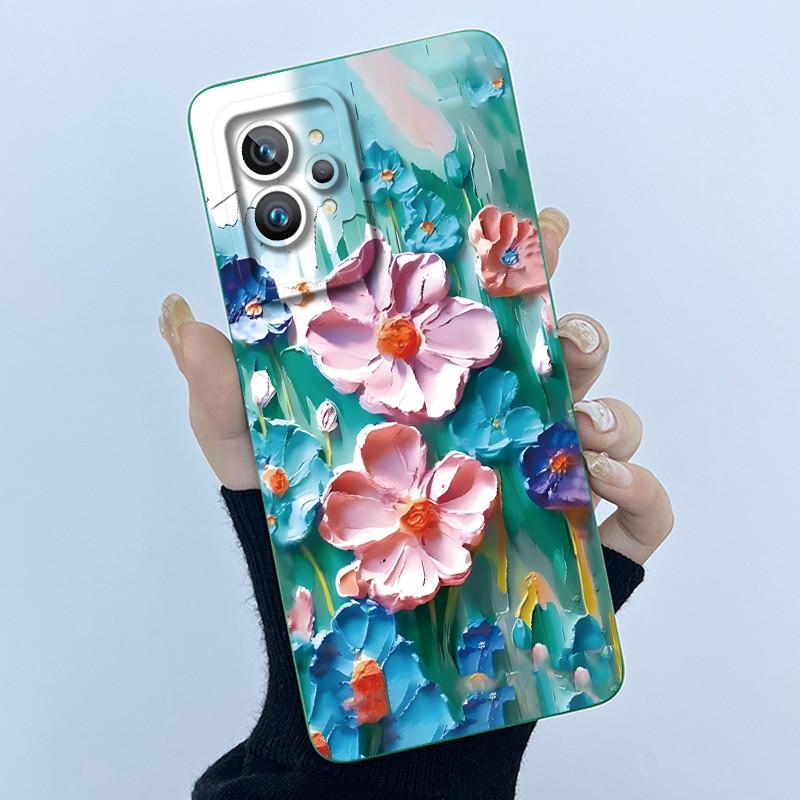 For Realme GT 2 Pro Phone Case Cute Panda Girl Cats Liquid Silicone Camera Protection Back Cover For Realme GT2 Pro GT2Pro Funda