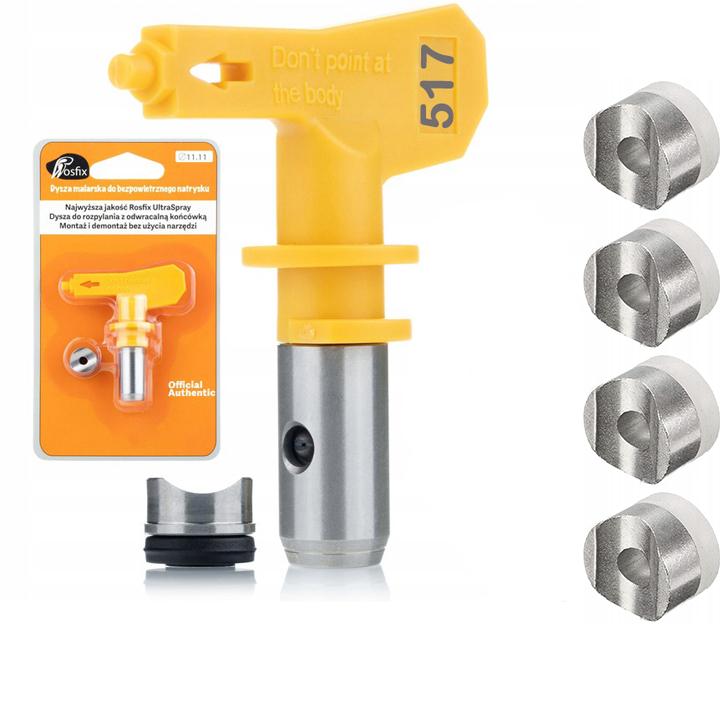 Rosfix Paint Nozzle Model 517 + 3x Rosfix Nozzle Seat/Gasket