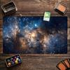 Фиолетовая Туманность Галактики Космическое Искусство Большой Игровой Коврик Нескользящий Резиновый Настольный Коврик Для Карточных Игр Ноутбука Клавиатуры Домашнего Офиса Рабочего Места