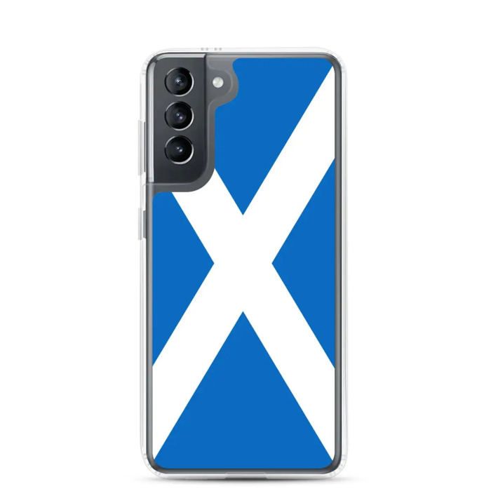Coque Téléphone - Samsung - Galaxy S21 Plus - Drapeau Écosse - Souple - Multicolore