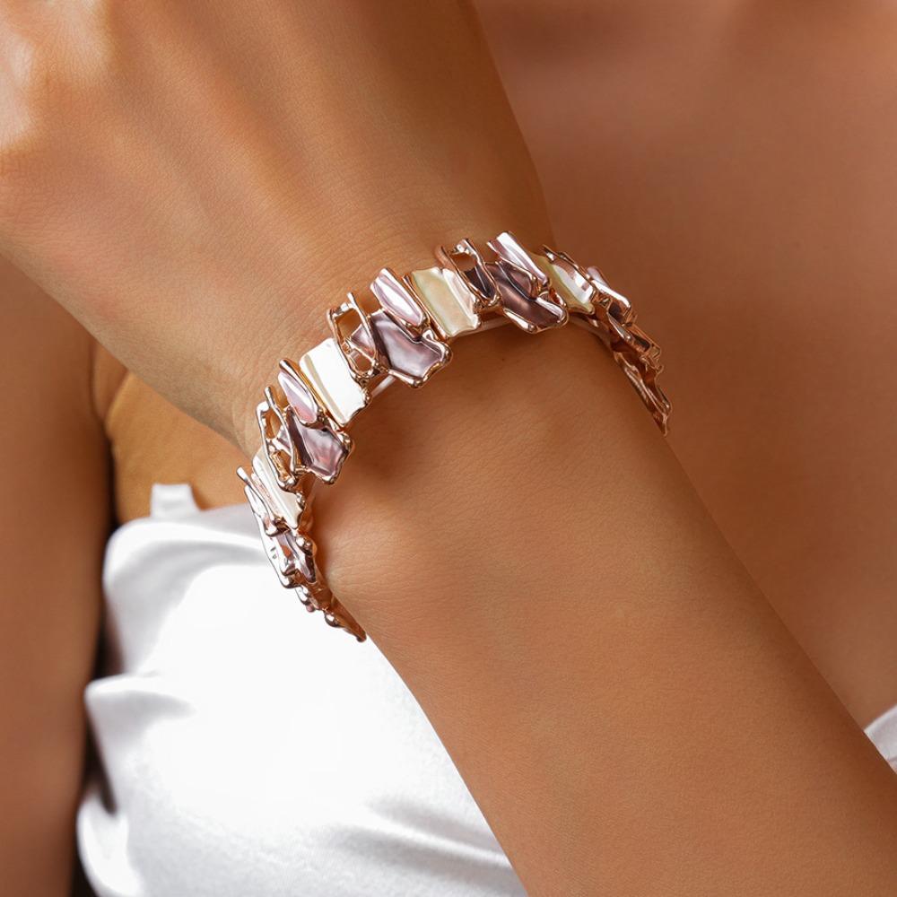 Elastic Colored Oil Rose Bracelet Waterproof Women's Hand Bracelet  Gifts for Women Girl