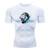 Men's Compression Athletic Workout T-Shirt, Cool Roaring Whi