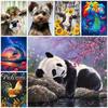DIY Алмазная картина Симпатичные животные Набор для вышивки крестом Мозаичное искусство Алмазная картина Полный круг Алмазное украшение для дома