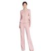 AD Winter Women's High-End Pink Wool Blend Blazer & Pants Set - Elegant Professional Outfit