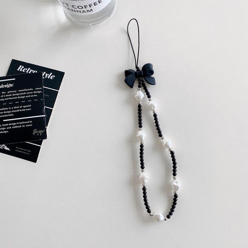 Браслет-цепочка с бисером в виде медведя-щенка для мобильного телефона, ремешок для телефона с защитой от потери, брелок с бусинами и подвеской для Xiaomi, iPhone