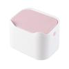 Desktop Trash Can Detachable Portable Small Table Waste Bin with Lid for Bedroom Living Room Office