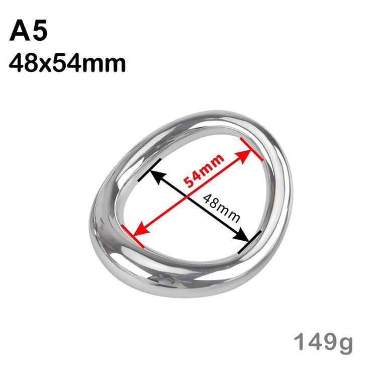 Penis Bondage Lock Stainless Steel Cock Ring Heavy Duty Male Metal Ball Scrotum Stretcher Delay Ejaculation BDSM Sex Toy Men