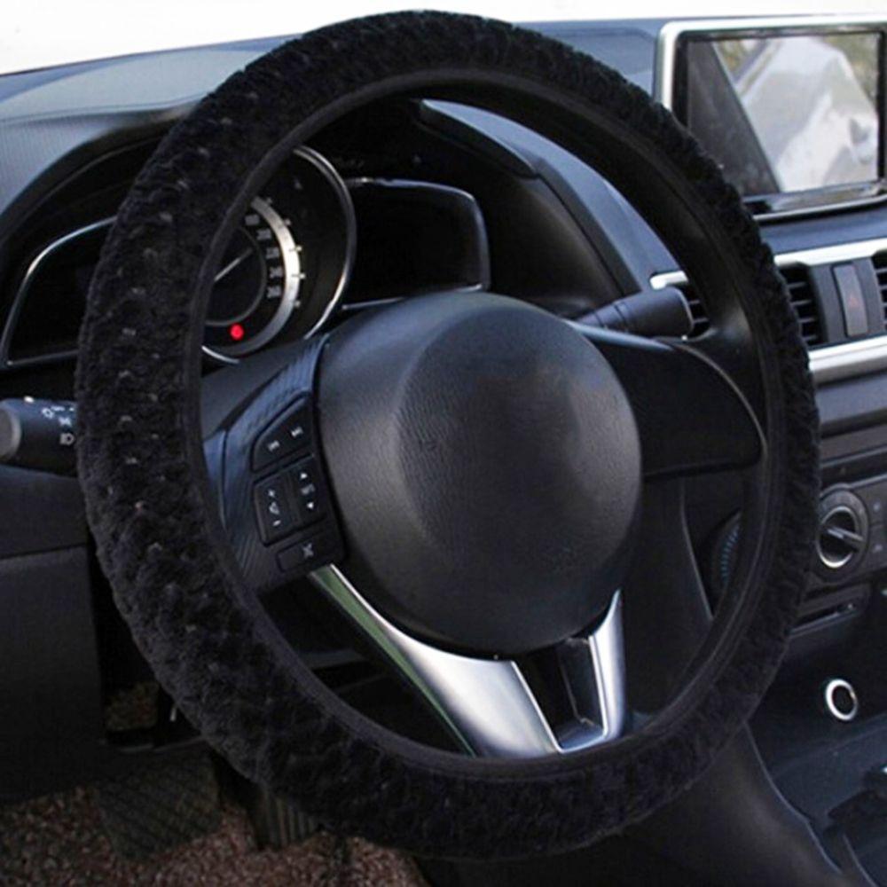 Многоцветный Теплый Мех Длинный Плюшевый Шерстяной Жемчужный Вельвет Автомобильный Мягкий Шерстяной Зимний Чехол на Руль