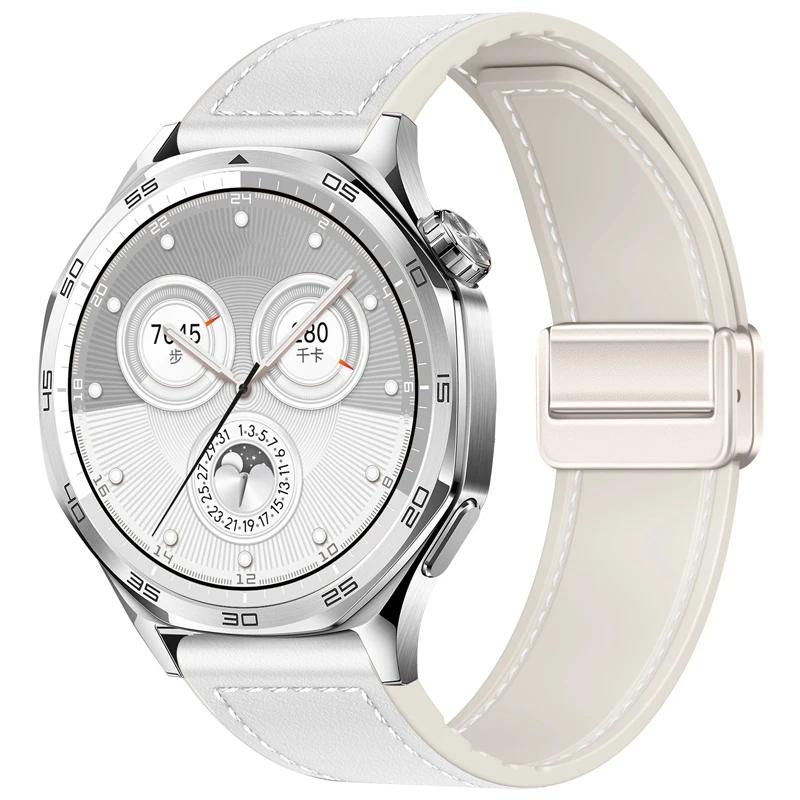 22 мм 20 мм кожаный силиконовый ремешок для Huawei Watch GT6/GT6 Pro/5/GT5 GT4 3 46 мм Сменный браслет для Amazfit Bip 6/GTR/GTS4