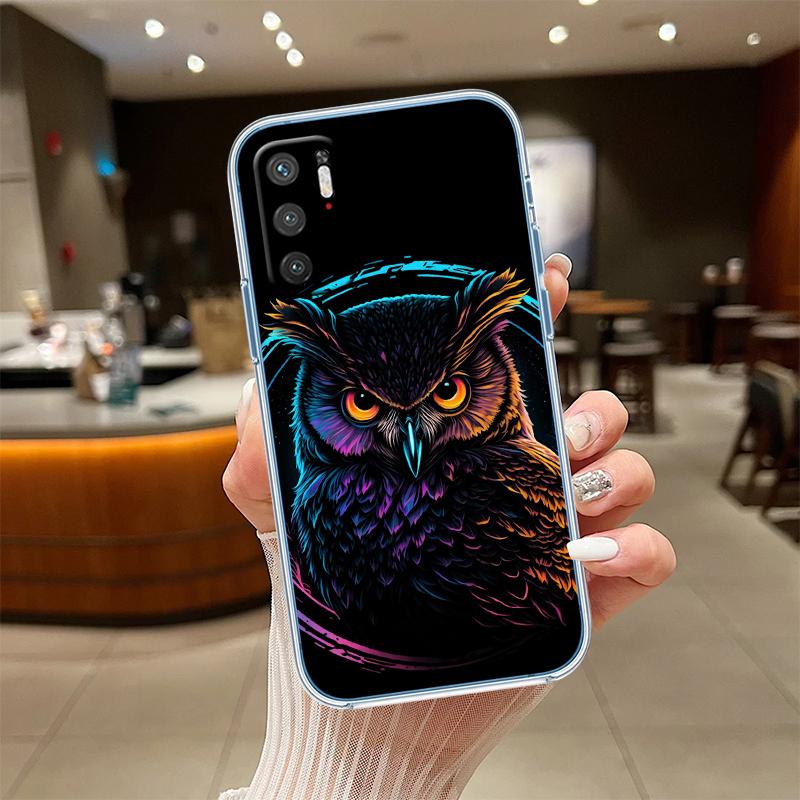 NH14 Cartoon Art Owl Transparent Phone Case for Motorola Moto Edge 20 30 40 50 S30 Fusion Ultra Pro Neo Lite + G200 G23