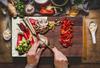 GLASS PLATE CUTTING BOARD 52x30 PEPPER