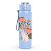 1PC Wild Flower Bouquet 750ml Color Plastic Sports Water Bottle Leakproof Flip Straw Lid Suitable for Sports Office Home Use