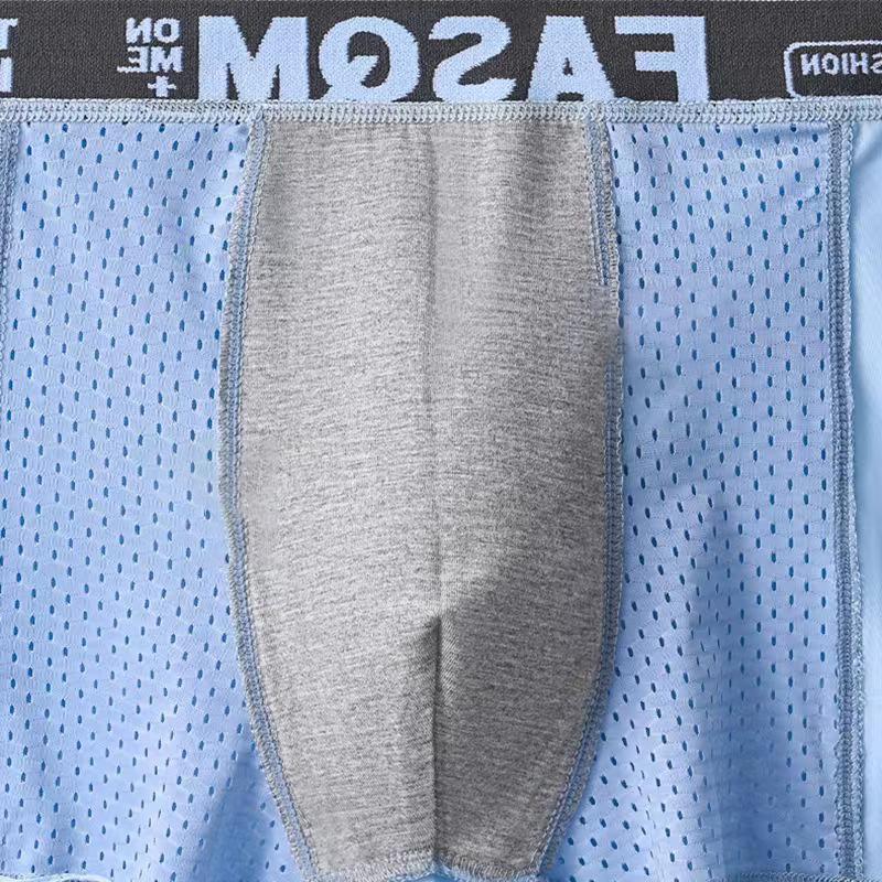 Мужские дышащие трусы-боксеры из ледяного шелка 2XL-5XL, бесшовное мужское нижнее белье со средней посадкой, большие размеры