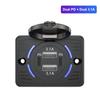 12В-24В Двойной USB QC3.0 PD 3.1А/2.1А Автомобильное Зарядное Устройство Розетка Быстрая Зарядка со Сдвижной Крышкой Панель Разъемов Адаптер для Грузовика Кемпера RV