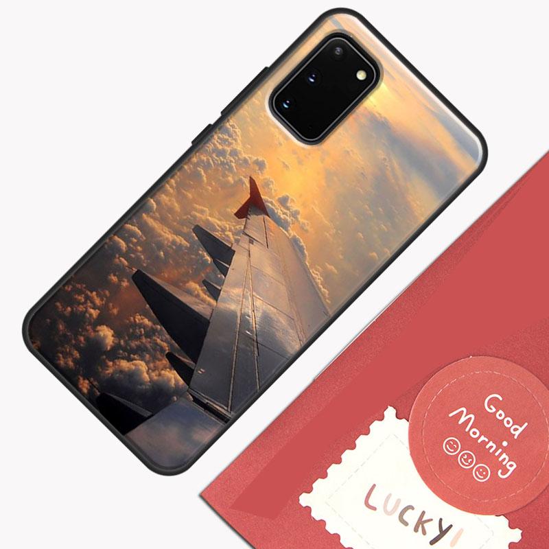 Чехол для телефона "Самолет, летящий в закат" для Samsung Galaxy S26 S25 Ultra S20 S21 S22 S23 S24 S10 Plus S25 FE Защитный корпус
