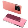 Clear View Case Xiaomi Redmi 10C Cover With Flap Pink