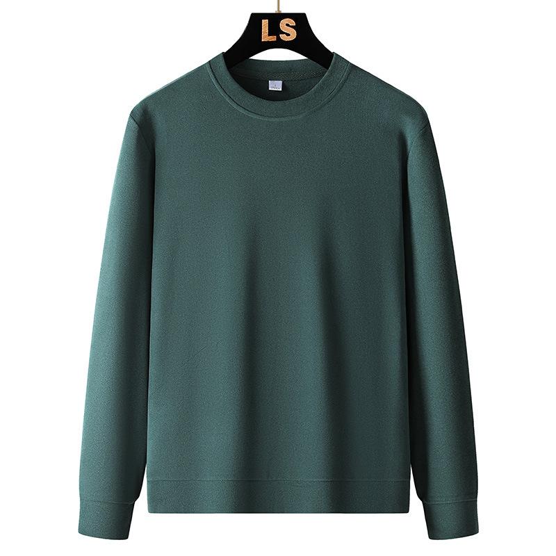 Мужская осенне-зимняя флисовая толстовка с круглым вырезом и флисовой футболкой с длинным рукавом Корейская версия повседневной толстовки с капюшоном Trend Fashion Base Top