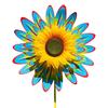 Yousheng Sunflower Pinwheel 3-Tier Sunflower Garden Wind Spinner Ground Insert Yard Decor Windmill for Patio Lawn Decoration