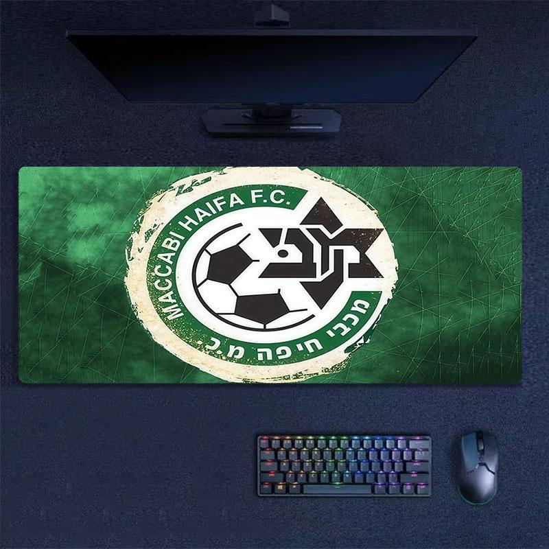 Maccabi Haifa Art Mouse Pad, Large Gaming Desk Mat, Non-slip XXL Mousepad for Laptop & Tablet, Mini PC Playmat with Stitched Edges