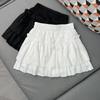 Girls' Summer Fluffy A-Line Ruffle Skirt with Safety Shorts